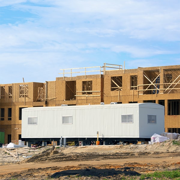 our construction site office trailers include features such as air conditioning, heating, and electrical outlets